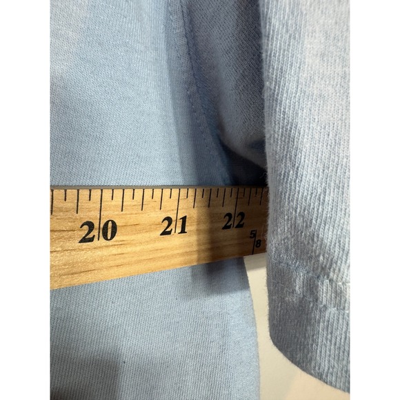 Carhartt Relaxed Fit Logo T Shirt Light Blue Mens Large Cotton Outdoor Basic Tee - Picture 3 of 9